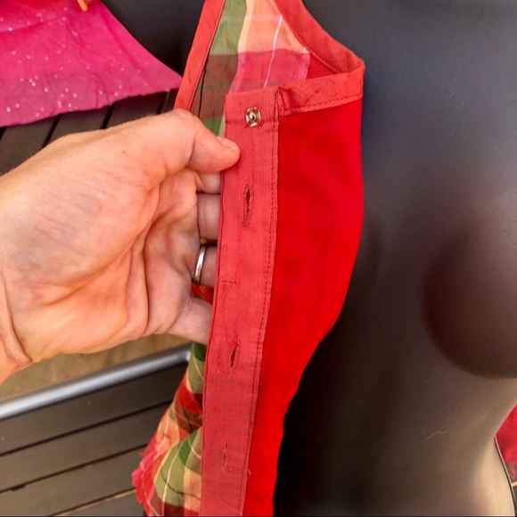 Christmas top sexy VINTAGE 90βs - 100% silk corset tank - Picture 5 of 15